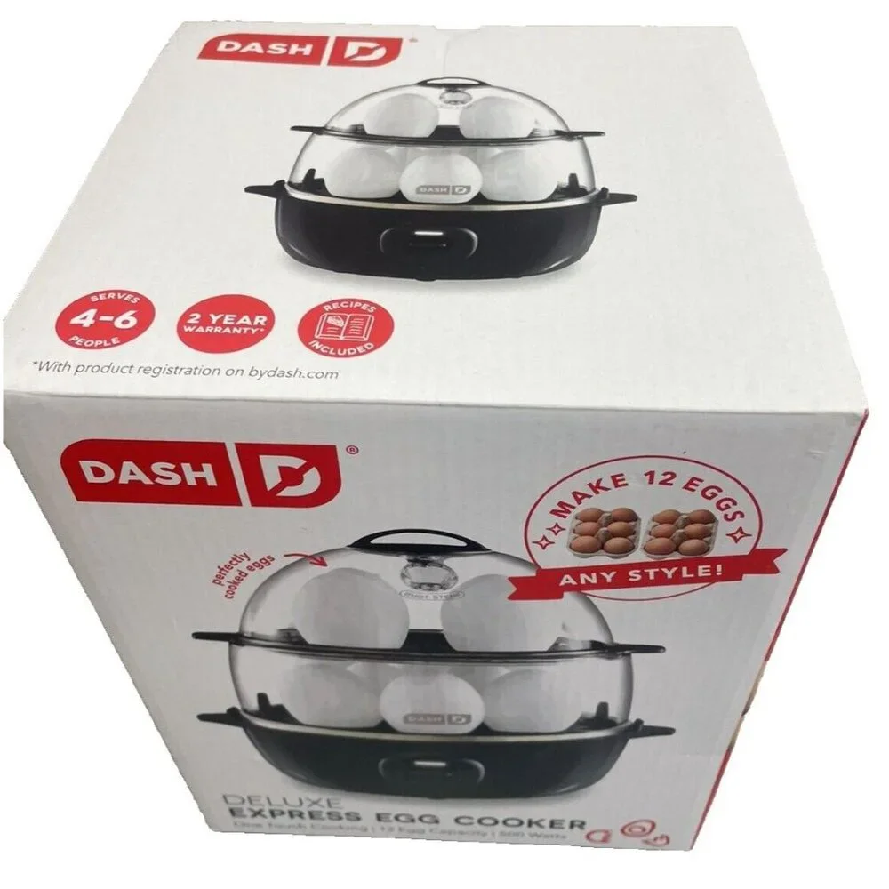 DASH Deluxe Rapid Egg Cooker for Hard Boiled, Poached, Scrambled Eggs & Omelets